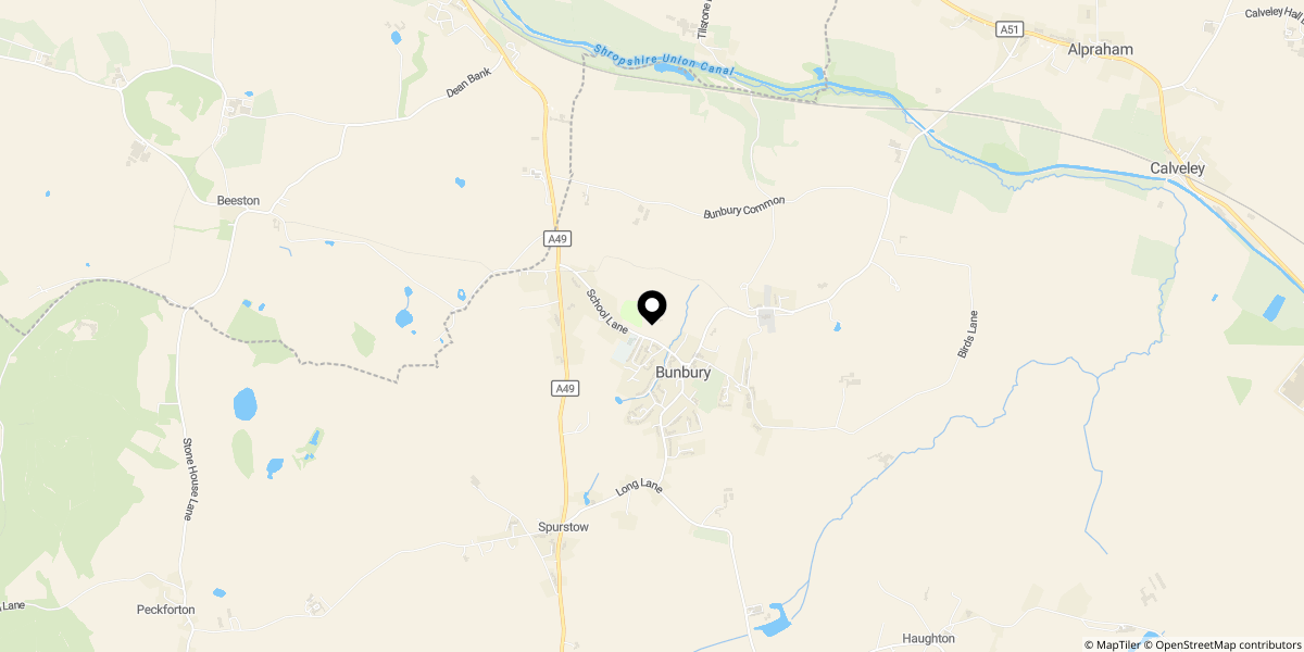 Approximate location of School Lane, Bunbury
