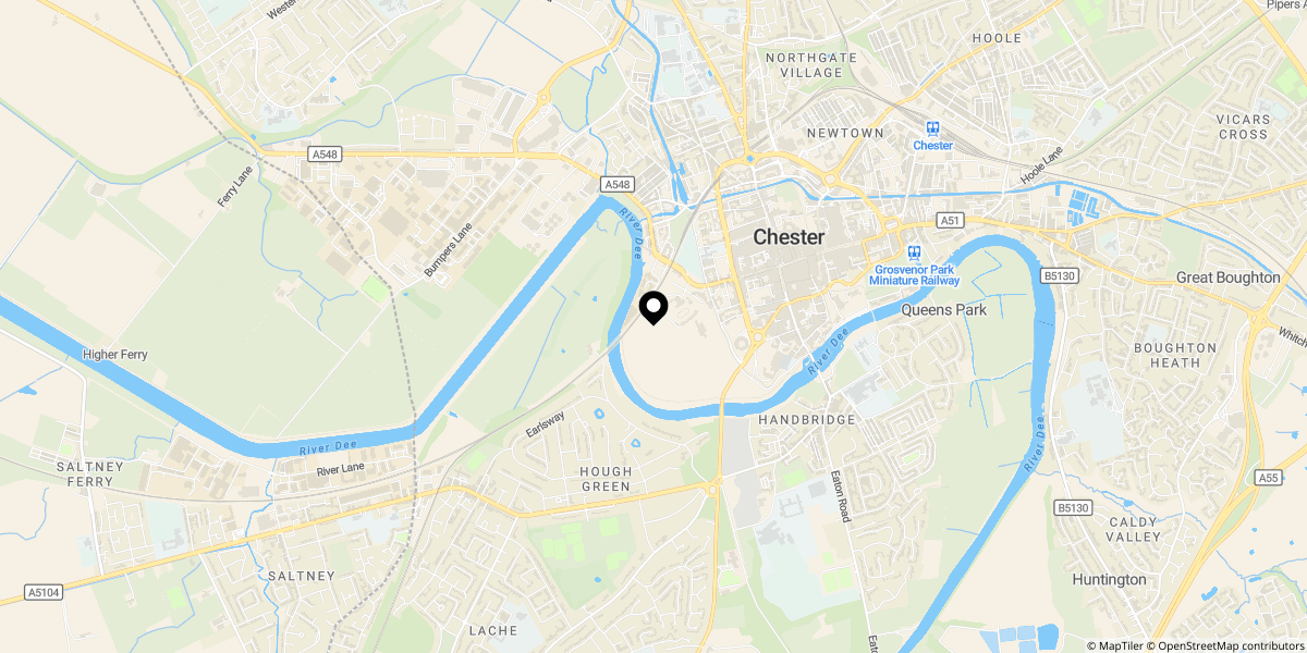 Approximate location of Saddlery Way, Chester